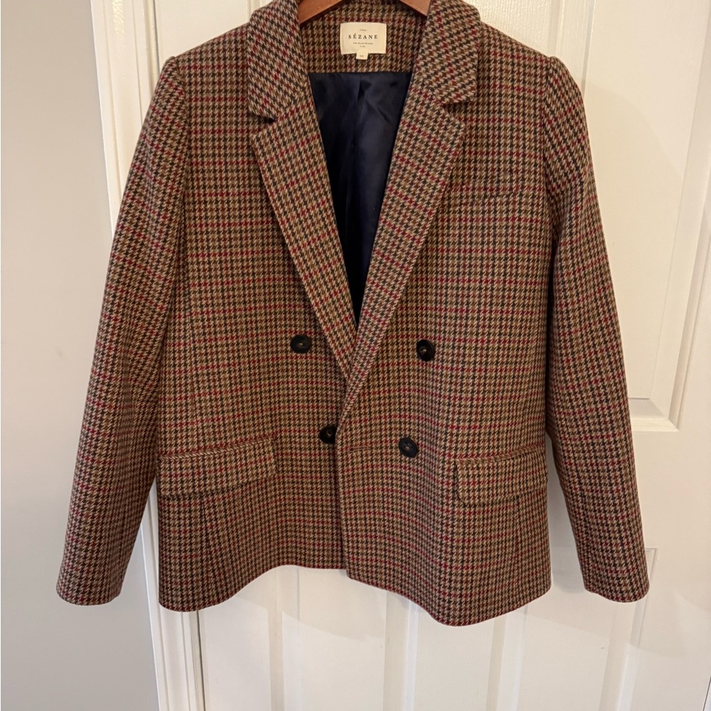 Sezane Navy Blazer